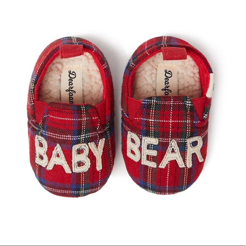 Unisex Baby Dearfoams “Baby Bear” Plaid Slippers